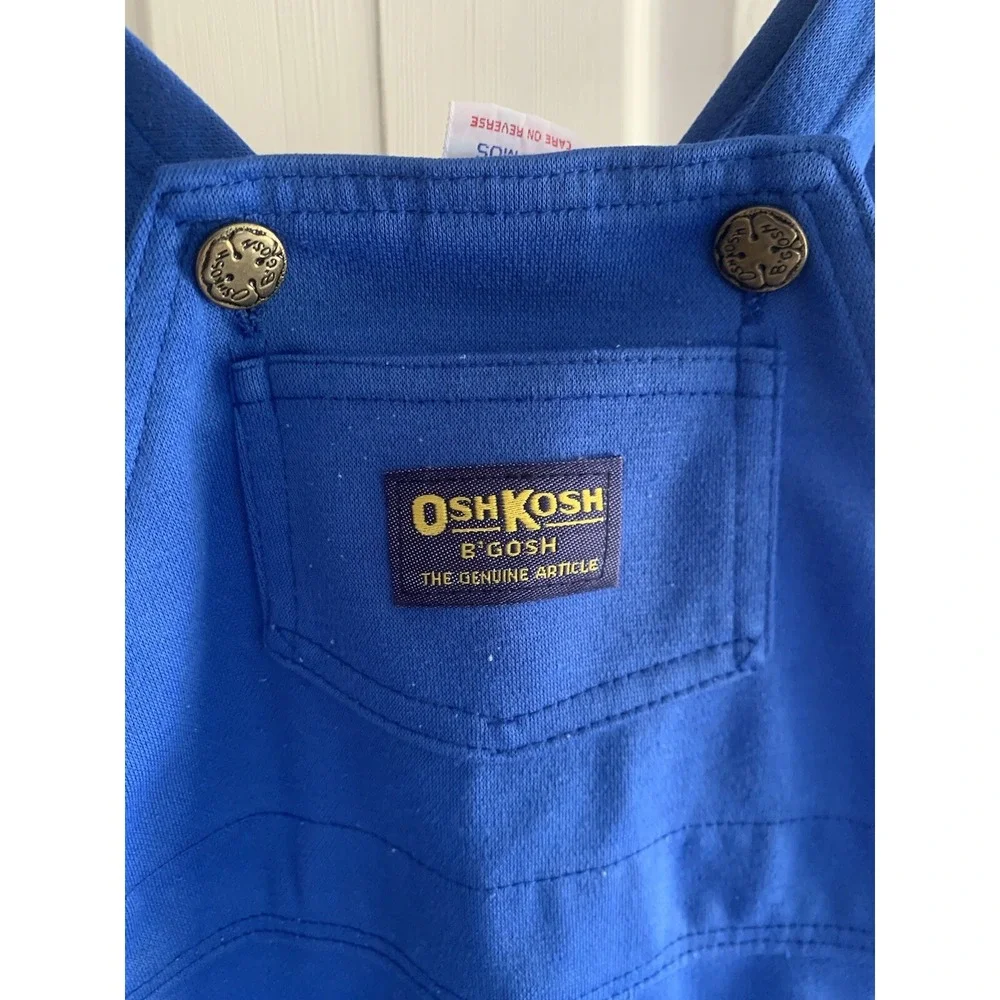 VTG Vestbak Osh Kosh B'gosh 18 Month Blue Soft  Overall Snap Button Cowboy Print